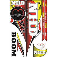 Printed Cricket Bat Sticker - Vinyl Material, Multicolor Design | Ideal For Bat Application, Durable Printed Finish