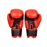 Boxing Training Gloves - Cotton Blend, Multicolour Design With Vibrant Red Accents For Enhanced Performance