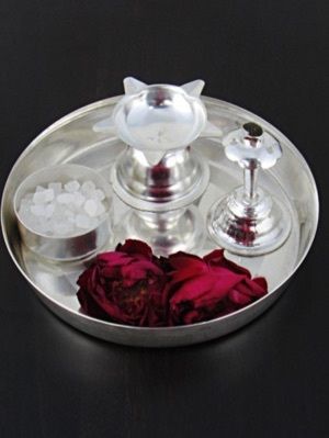 Silver plated Pooja Thali set