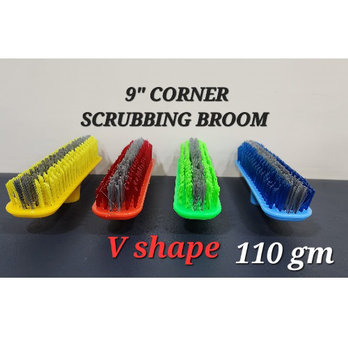 9 inch V shape Corner Scrubbing Broom Without Stick