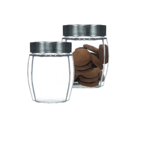 Glass Jar With Lid (KBM 0800) 2Pcs Set