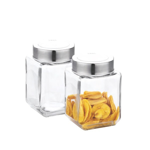 Glass Jar With Lid(KSM-0800) 2Pcs Set