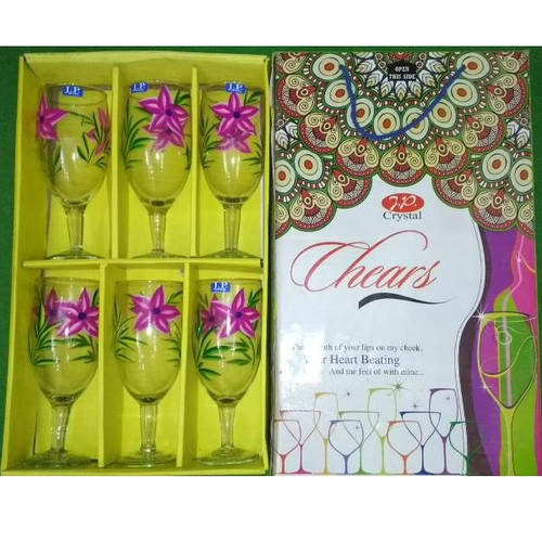 Printed Wine Glass Set