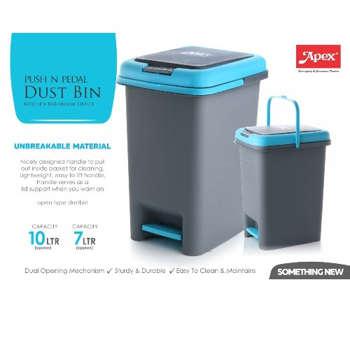 Push N Pedal Dust Bin 10LTR