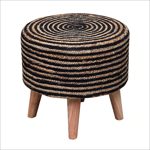 Jute Smocking Puffy Stool