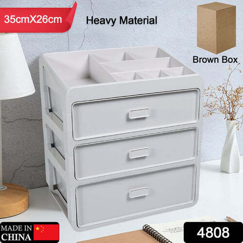 Layer Multipurpose Plastic Storage Drawer Box Organizer For Kitchen Tools Office Stationary  Jewellery Cosmetics Countertop Desktop Organizer - Application: Home