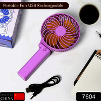 Portable Mini Handy Fan - High-quality Abs, Standard Size, Pink | Rechargeable, Compact, Multi-functional, Ultra-quiet, Usb-powered