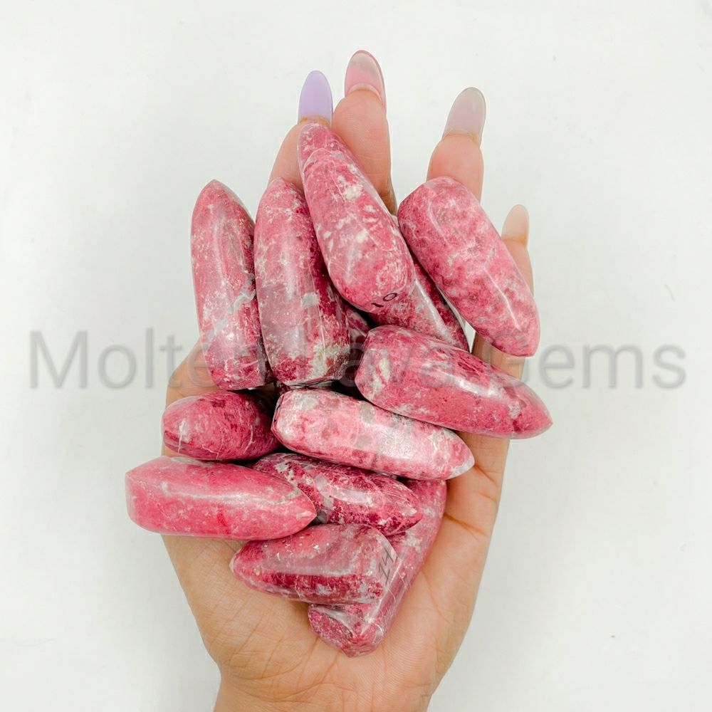 Natural Gemstone Flames Obelisk Thulite Crystal Towers