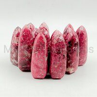 Natural Gemstone Flames Obelisk Thulite Crystal Towers