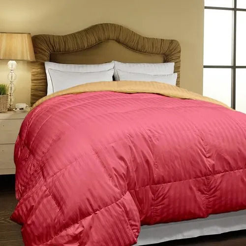 Micro Stripe Dyed Red Bed Comforter