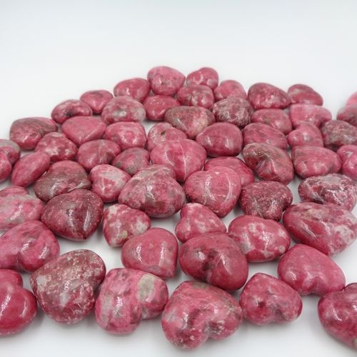 Natural Gemstone Heart Thulite Crystal Hearts