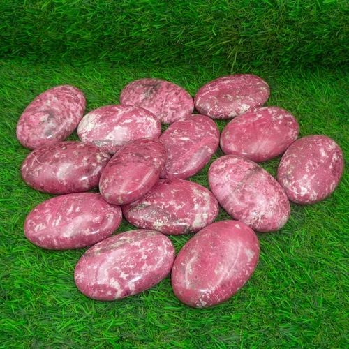 Natural Gemstone Palm Stone Thulite Crystal Worry Stone