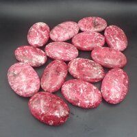 Natural Gemstone Palm Stone Thulite Crystal Worry Stone