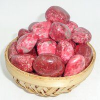 Natural Gemstone Tumbles Thulite Crystal Tumbled Stone