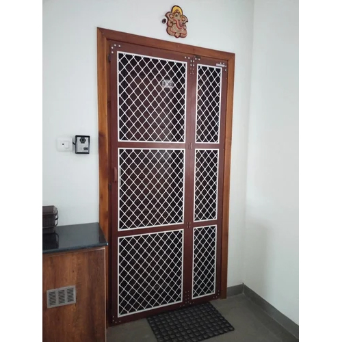 4 MM Aluminum Grill Single Door Mesh