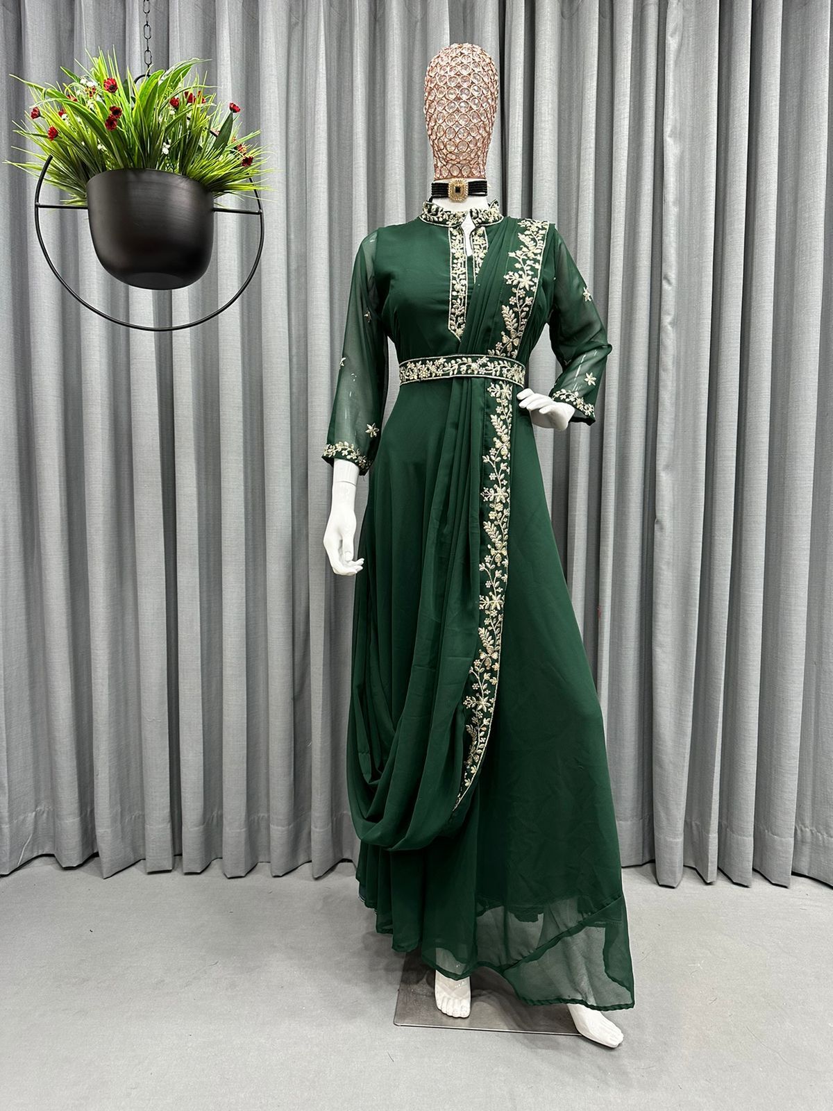 Looking someone for this same colour beautiful Designer Gown On havy G –  ELEZIO