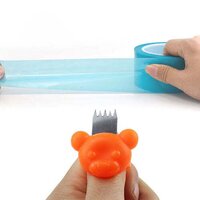 Easy And Portable Finger Tape Cutter For Packing Boxes (1674) - Stainless Steel, 4x4x4 Cm, Multi / Assorted | Efficient Finger Tape Cutting Tool