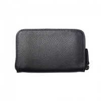 Leather Coin Purse - Genuine Leather, Customized Design For Women, Black Color, Ladies Hand Wallet