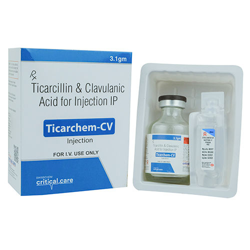 3.1 GM Ticarcillin And Clavulanic Acid For Injection IP