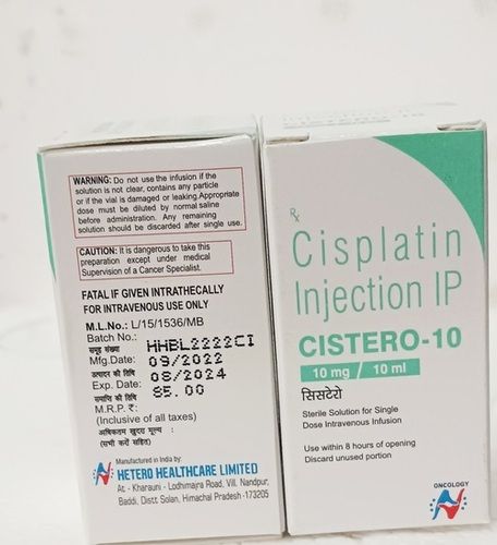 Liquid Cisplatin Cistero 10mg Injection