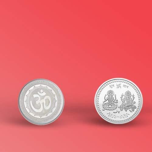 Silver color Coin for Gift and Pooja