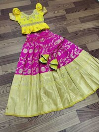 Kid full embroidery with handwork Kids Lehenga