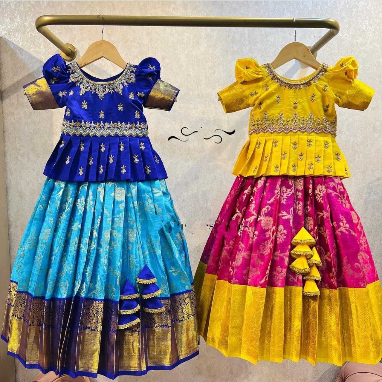 Kid full embroidery with handwork Kids Lehenga