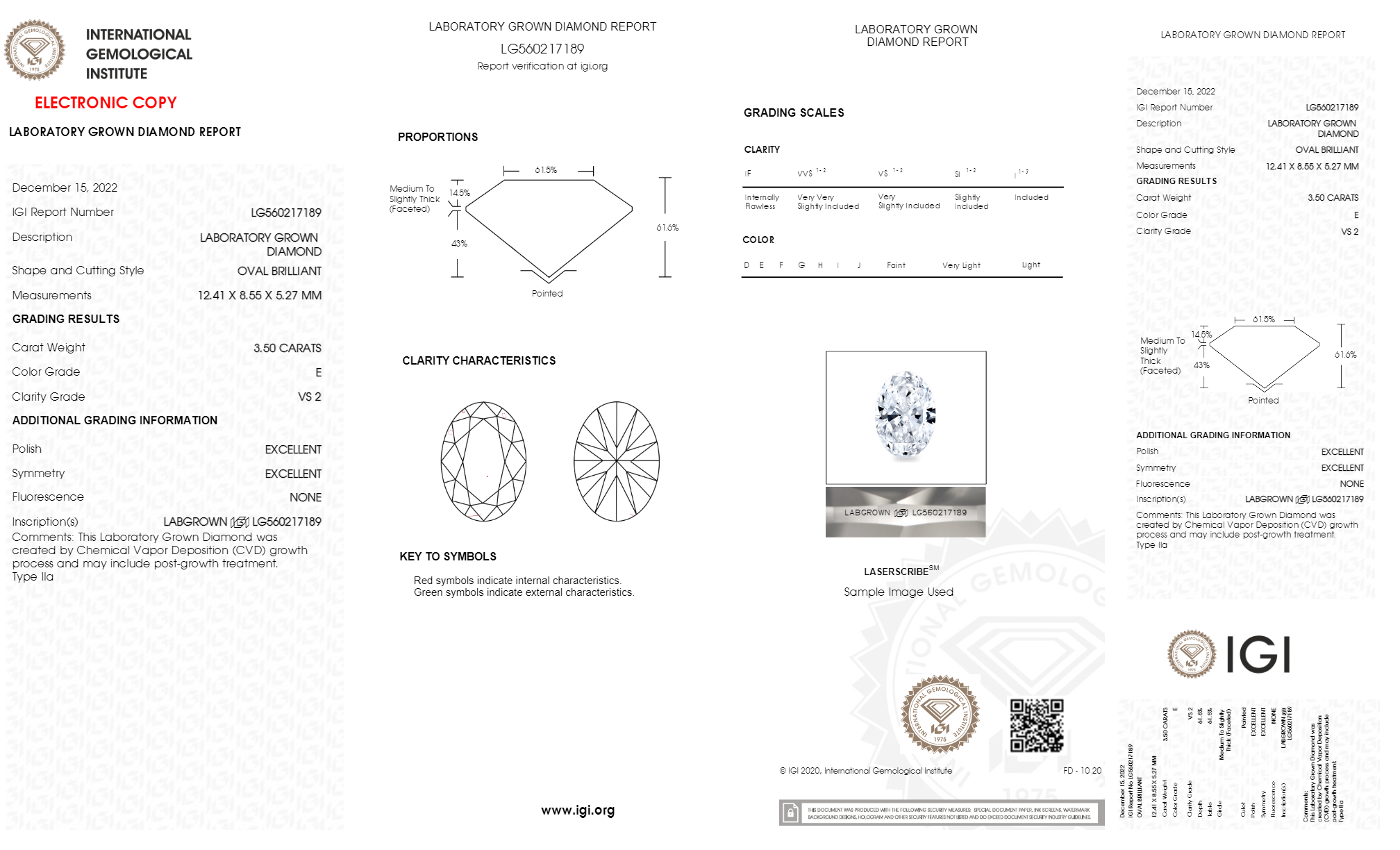 Oval 3.50ct E VS2 Certified CVD Lab Grown Diamond 560217189