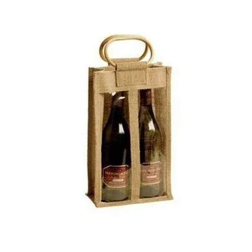 Jute Bottle Bags - Color: Brown