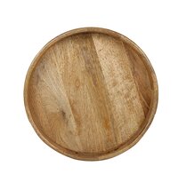round wooden serving tray