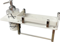 Acrylic Shelf with Soap Dispenser and Napkin Holder