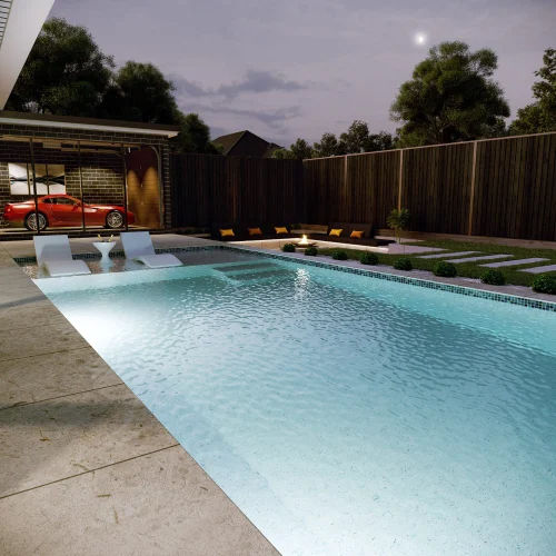 Rectangular Outdoor Swimming Pool