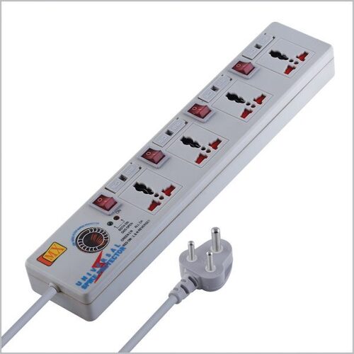 Mx 4 Outlet Universal Surge Protector With Individual Fuse And Switch For Each Socket, Heavy Duty 1.5 Mtr Power Cord & With Child Safety Shutter