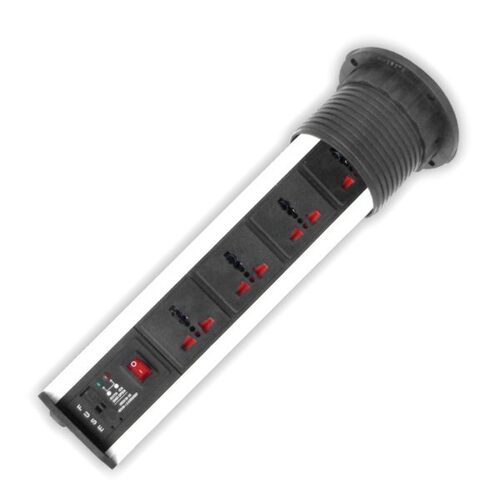MX TOWER 4 SOCKETS Power Strip (5 Amp) POP UP TYPE - UNIVERSAL SOCKETS