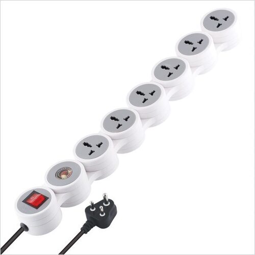 MX 6 OUTLET UNIVERSAL SOCKETS SNAKE SURGE PROTECTOR & SPIKE GUARD WITH 15 AMP MASTER SWITCH 1.5 MTR CORD