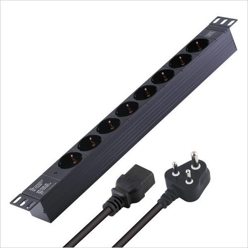 MX 8 Outlets Spike Protector German Schuko Socket of 16 Amp - Wall Rack Mount