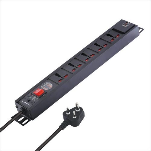 MX 5 Universal Sockets Surge protector 16 Amp with child safety shutter and switch + 2 Port USB Charger (2.1A) with Spike Suppressor MOV