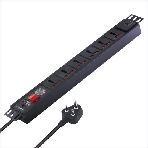 MX 6 Universal Sockets Surge Protector - 16 Amp with child safety shutter and switch + 2 Port USB Charger (2.1A) with Spike Suppressor MOV