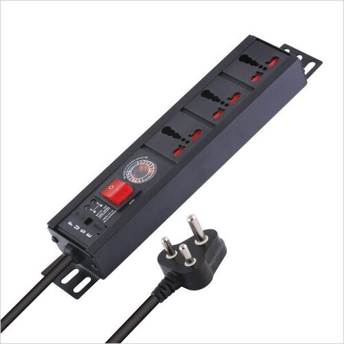 MX 3 OUTLET UNIVERSAL SPIKE PROTECTOR with 15 Amp Sockets 5 Mtr Power Cord