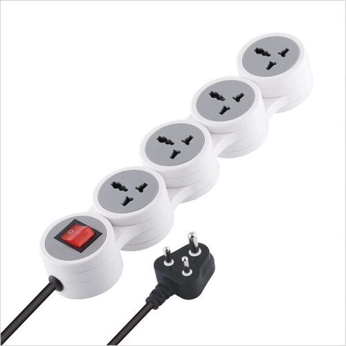 MX 4 Outlet Universal Sockets Snake Power Strip with 15 Amp Master Switch 1.5 mtr cord