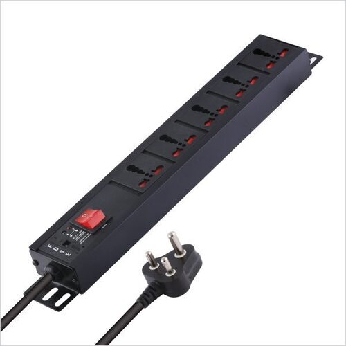 MX 5 Outlet Universal Socket 15 Amp with Child safety shutter, Power Strip, Wall mount Desk mount, Heavy Duty 1.5 MTR Power cord