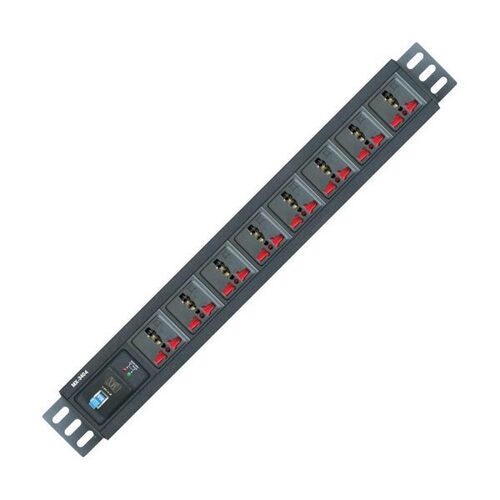 MX 8 SOCKETS Power Strip with Single Pole MCB 5 AMP. - Universal Socket MX-3404 (1.5 MTR)