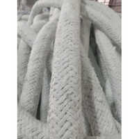 Ceramic Fiber Braided Rope - Customizable Lengths And Various Diameters, White Color, Flexible And Durable For High-temperature Insulation Up To 1000â°c