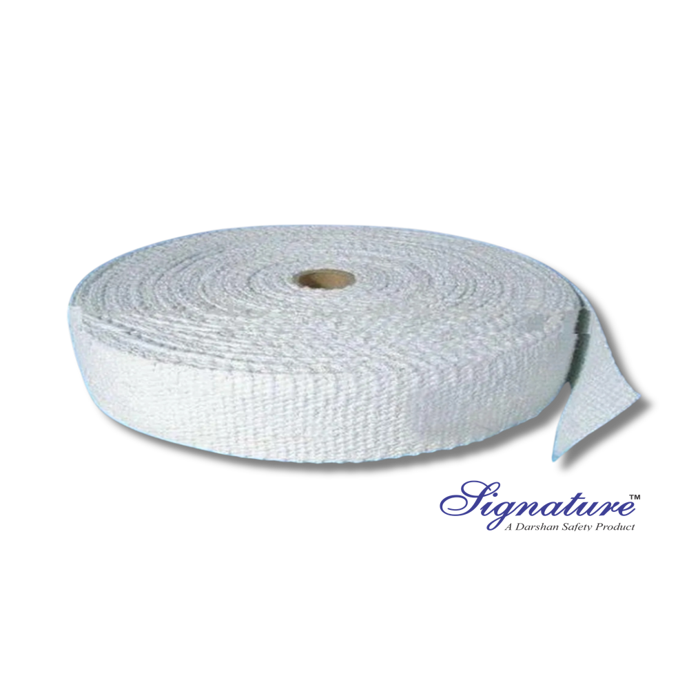 Signature Ceramic Insulation Tape - Ceramic Fiber, Custom Sizes, Up To 1200â°c, Woven Natural Finish