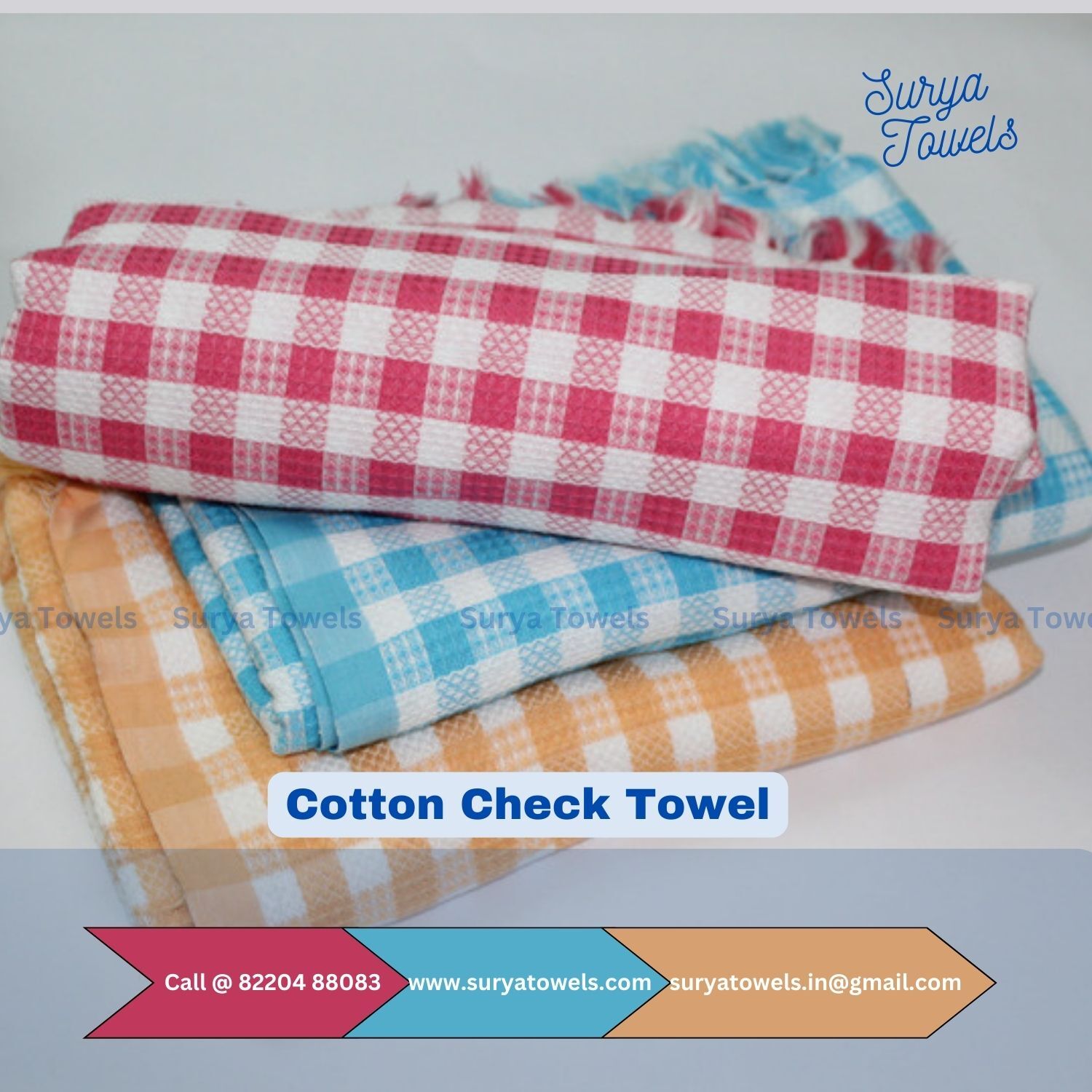 Cotton Check Towel 30 x 60 180 g