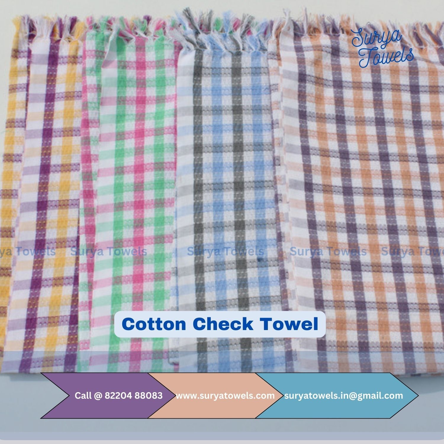 Cotton Check Towel 30 x 60 180 g