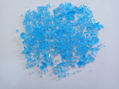 Beauty full attractive Sky blue glass art and craft crushed crumb glass stone chips 1-9 mm