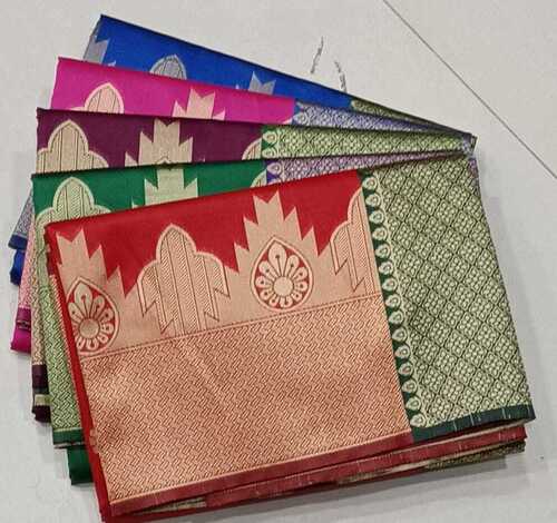 WOMEN BANARASI SILK WITH EXCLUSIVE JACQUARD WEAVING BORDER SAREE