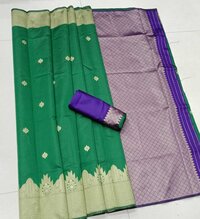 WOMEN BANARASI SILK WITH EXCLUSIVE JACQUARD WEAVING BORDER SAREE