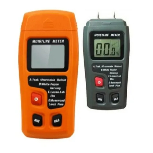 WOOD MOISTURE METER - Digital Display, Battery Powered | Durable Plastic Body, Accurate Moisture Measurement for Wood Applications